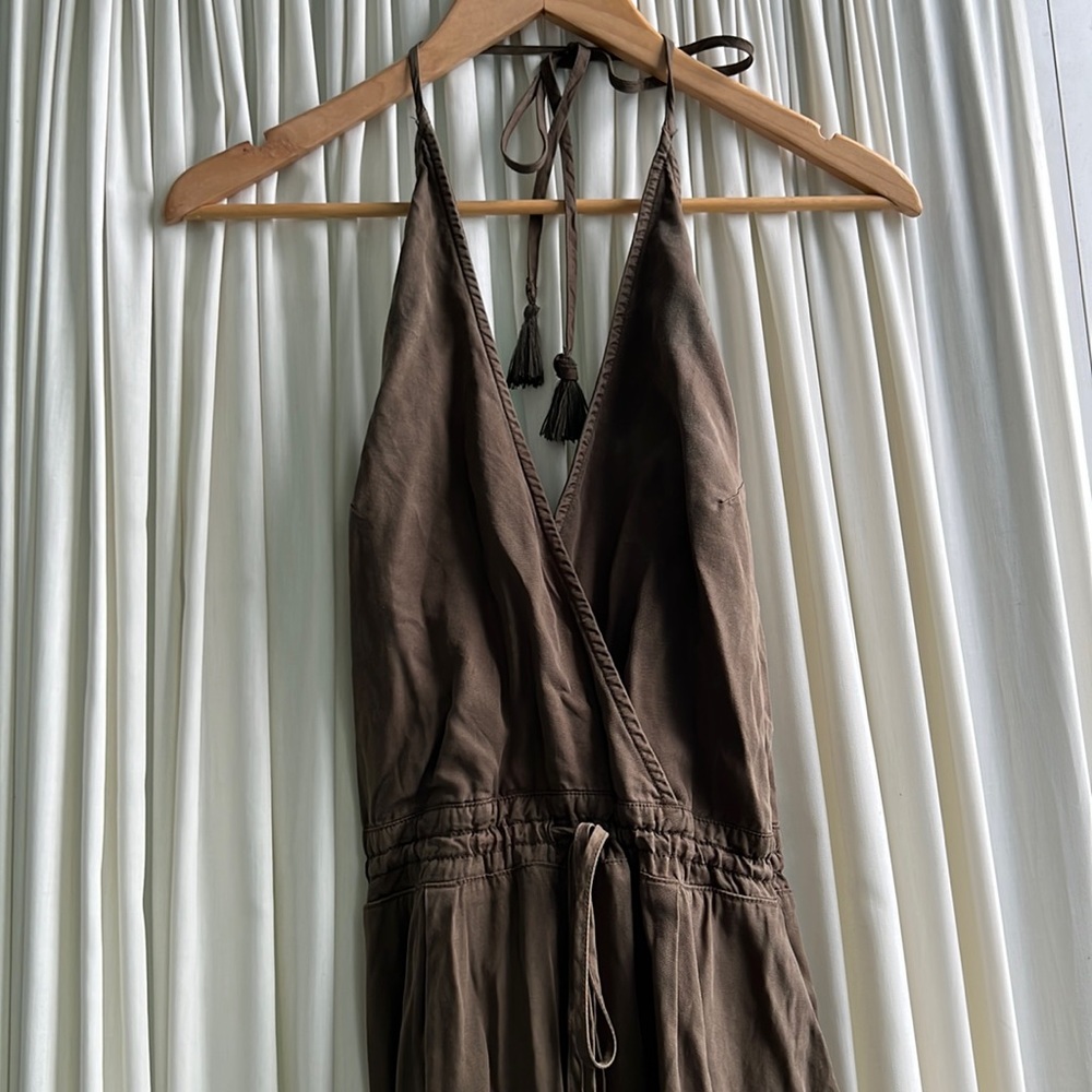 Lovestitch - medium - army green cargo coloured halter jumpsuit
